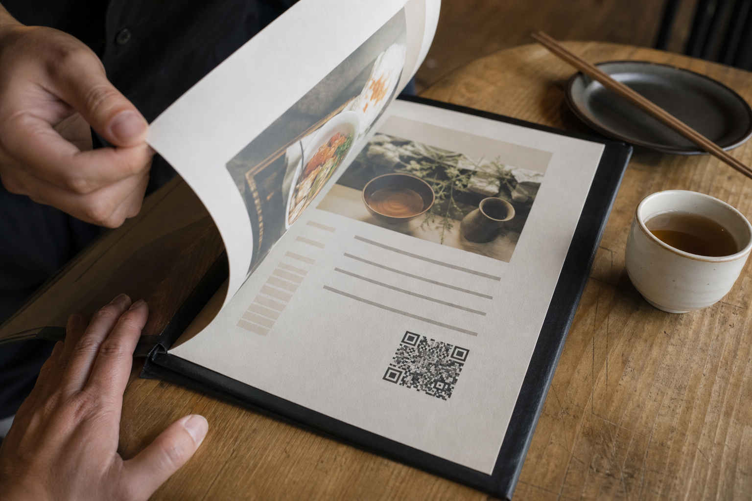 A page in the menu
