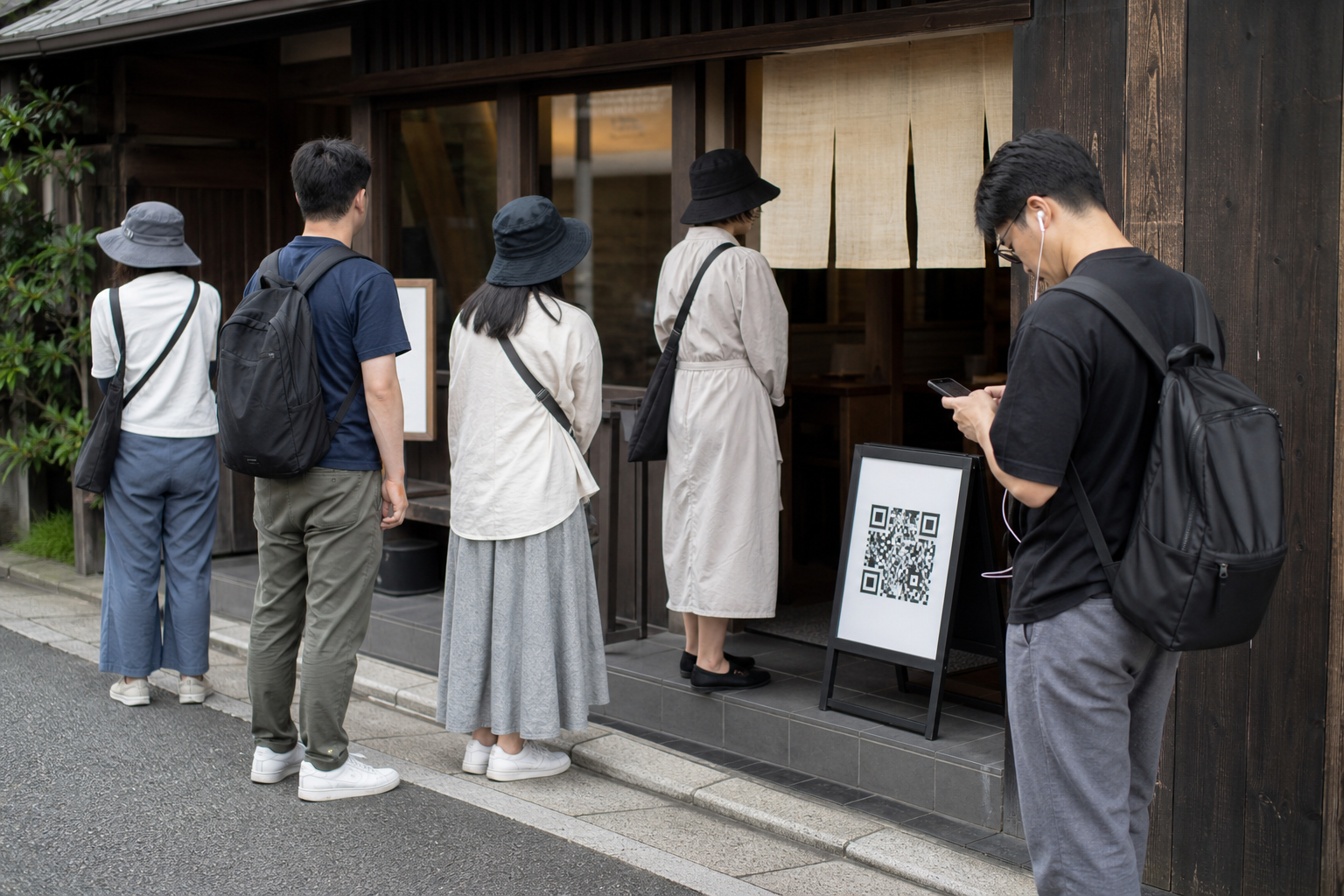 Signage for the queue